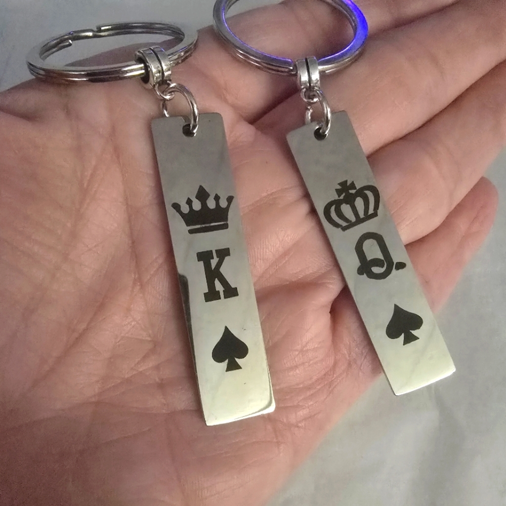 King & Queen 👑 Bag charm/Keychain Set New